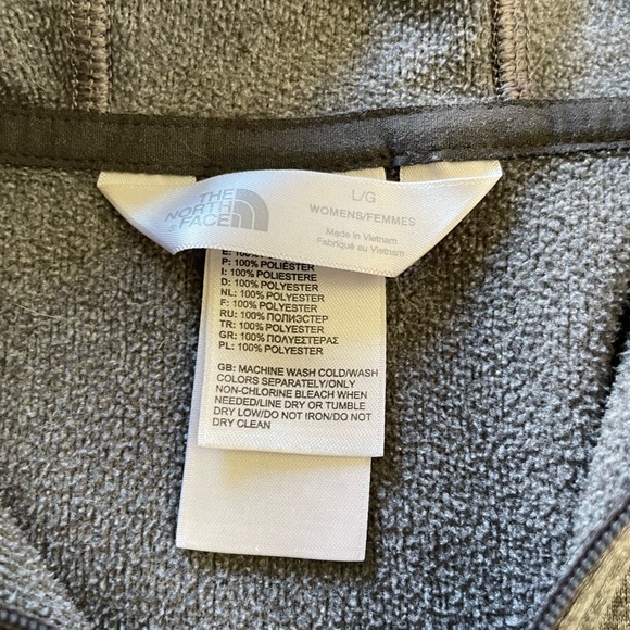 EUC The North Face Full Zip Grey Hoodie sz L - Picture 2 of 4